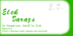 elek darazs business card